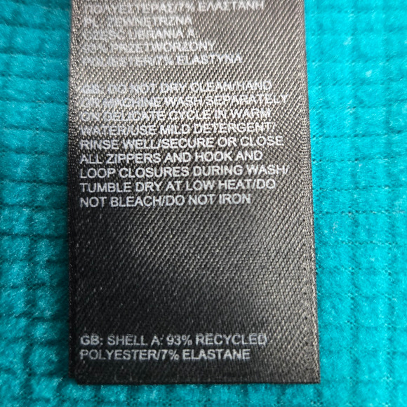 The North Face Turquoise Blue TKA Glacier Quarter Zip Fleece Pullover Size Large - Picture 7 of 9